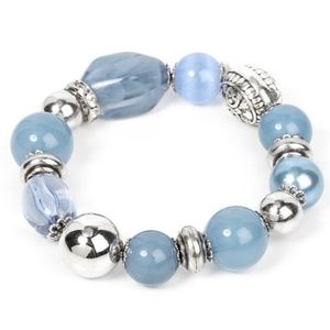 The Skies Are Blue Beaded Bracelet